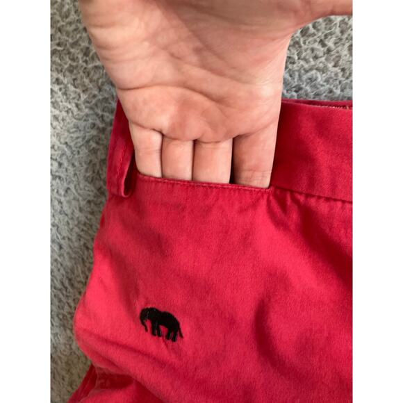 Orvis Shorts 44 Elephant Embroidery Novelty Chino High Rise Pink Preppy (39 x 8) - Picture 3 of 13